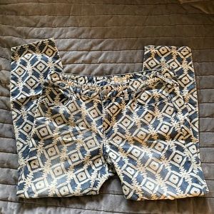 Free People Diamond Pattern Jeans, Size 30